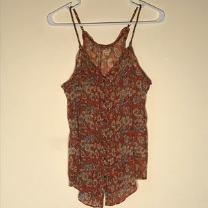 Aerie Boho Floral Tank, Small